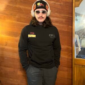 CVLA Wolverine Hoodie Size S Big Print Marvel Comics Logan Streetwear